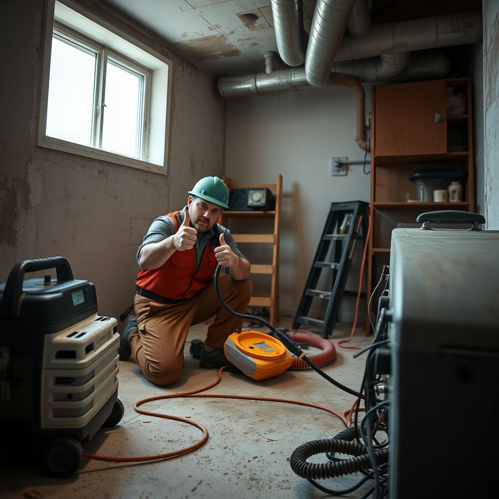 A Prime Heritage Mold Removal technician explaining a mold inspection report to a homeowner in a clean, well-lit Euless living room.